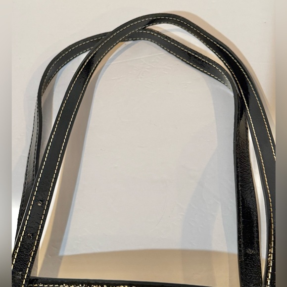 Dooney and Bourke Black Patent Leather Travel Tote Bag Used Good Condition - Picture 15 of 16